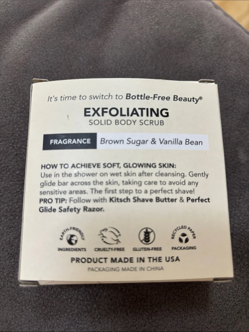 Kitsch Exfoliating Solid Body Scrub - Sugar (Pink & Rose Gold)